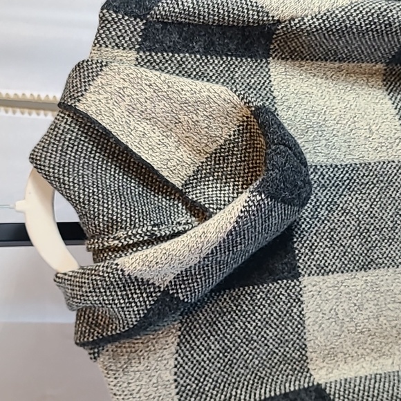 Monteau, Woman’s, Coatigan, With Hoodie, White/blue, 2 Pockets, Size Small - Picture 4 of 6